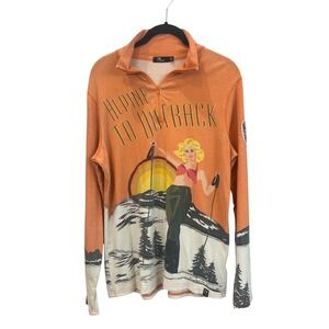 Neve Alpine to Outback Silk Wool Base Layer Orange Australia Pinup Skier XL